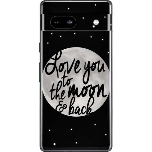 To The Moon And Back BW Google Pixel 7a Skin